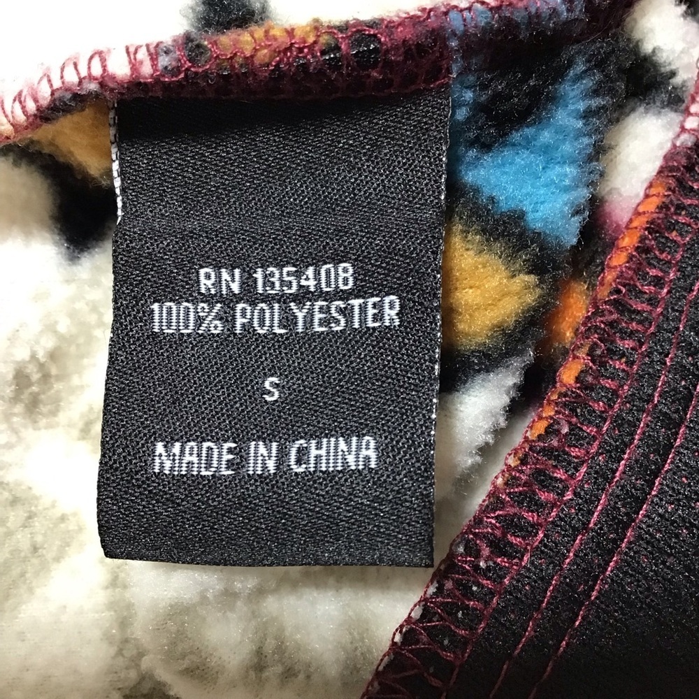 Hooey Youth Burgundy Aztec Pattern Fleece Jacket - Picture 8 of 13